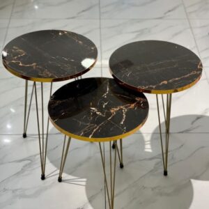 Round coffee table set